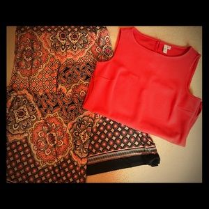 Fun outfit looks great with black heals!