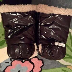 Hand muffs for pushing strollers in the cold!