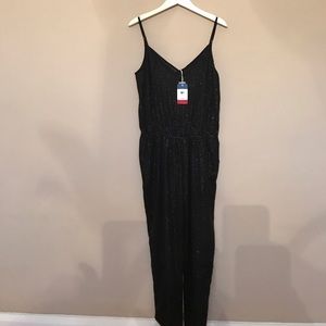 Sparkle black Hilfiger spaghetti strap jumpsuit