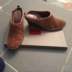 Cole Haan suede mule booties