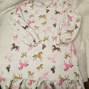 Carter's girl's fleece "horse" nightgown