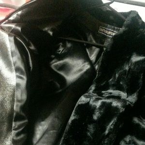 TAKING OFFERS! OutLayers black faux fur coat