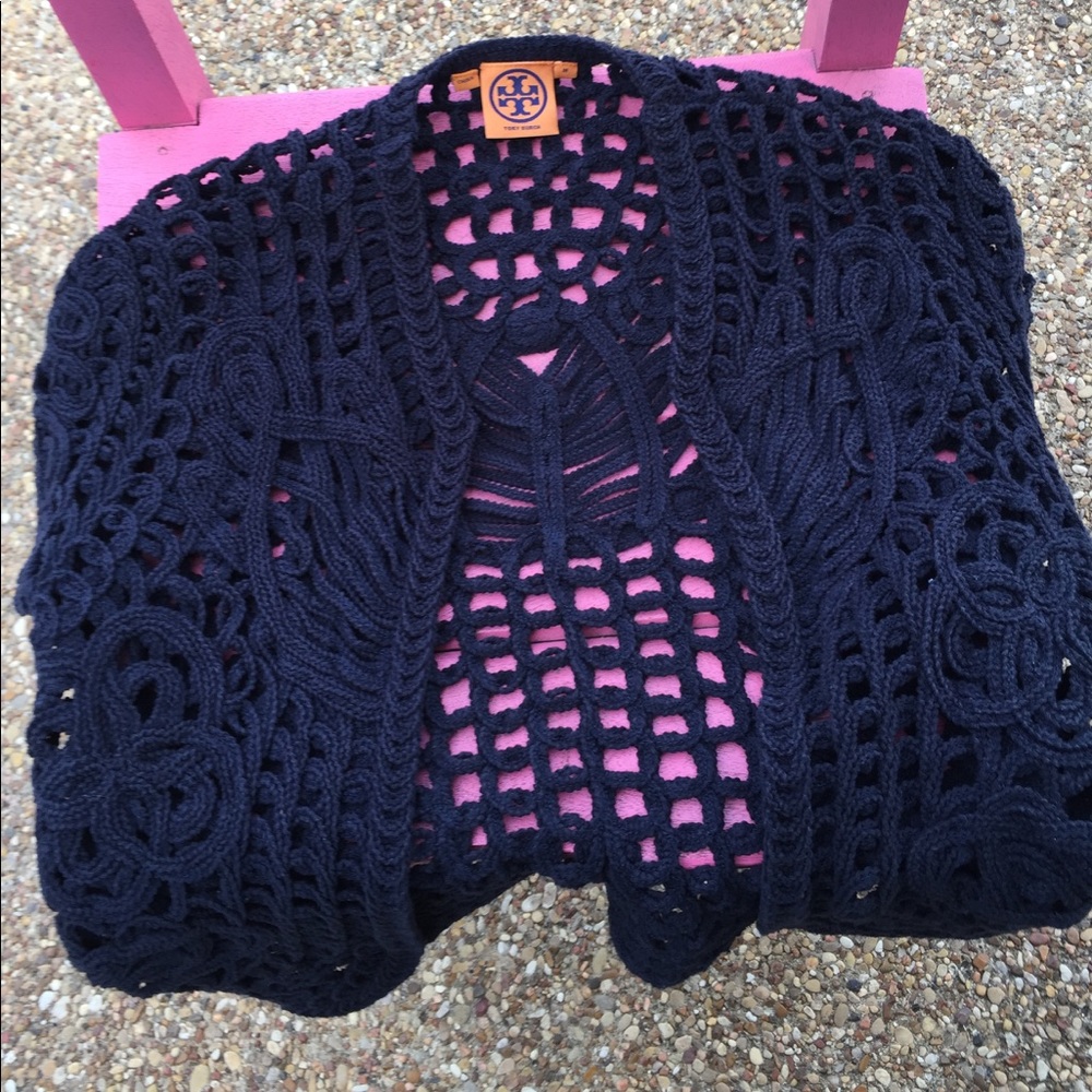 Tory Burch Crochet Lace Shrug