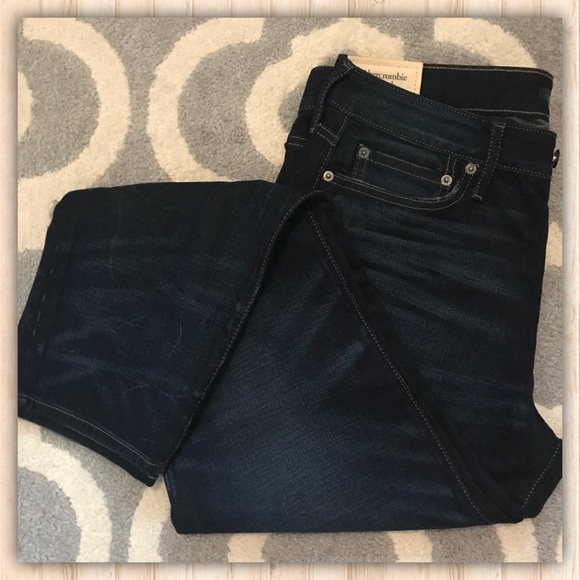 abercrombie dark wash jeans