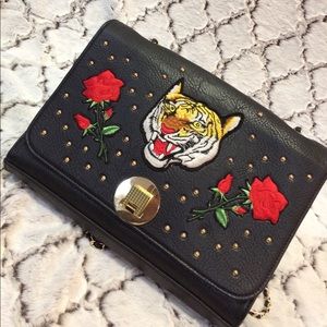 Brand new super fancy black clutch style purse