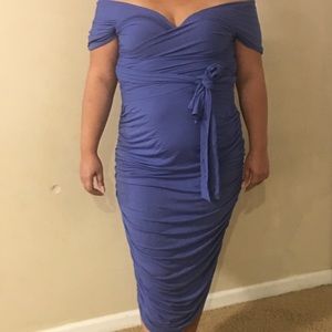 Monif C Ruched Convertible Dress