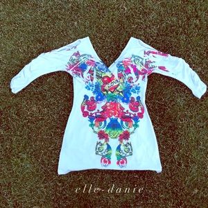 Fun Multicolored Blouse by Body Blend