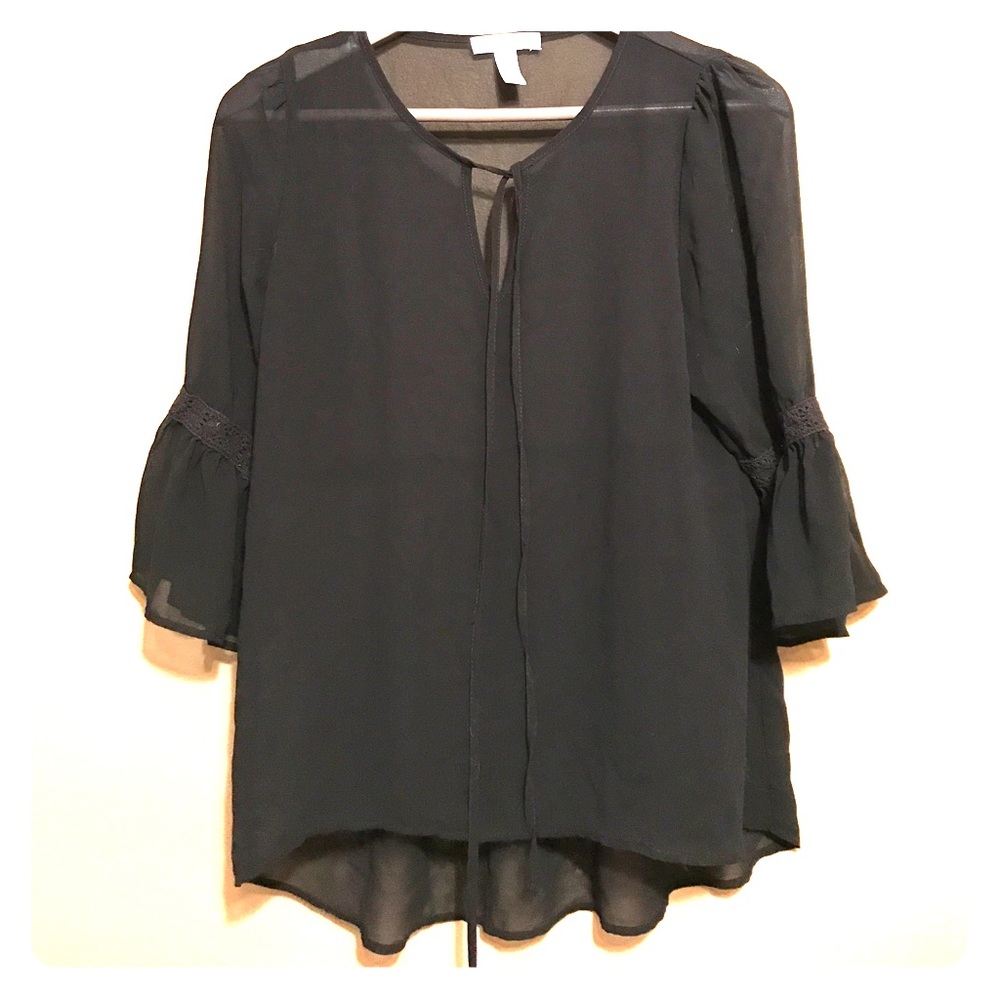 Black Sheer Blouse