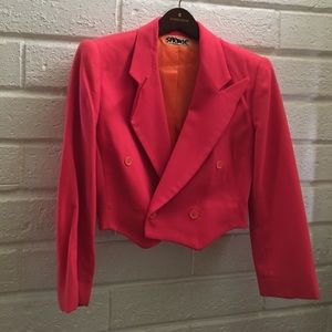 Sprouse Cropped Coral Blazer