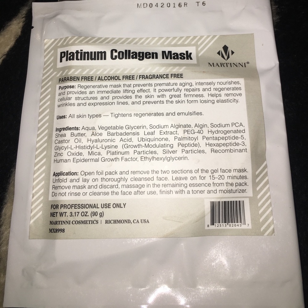 NWT 🖤Martinni Platinum 💍 Collagen Face Mask