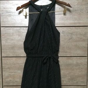 Express Black neck tie halter dress 👗