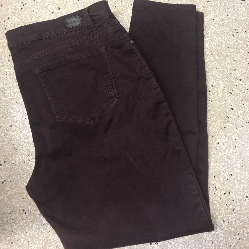 super skinny jeans in maroon