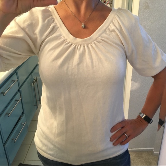 Short sleeved scoop neck sweater - Picture 1 of 7