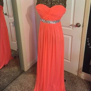 Coral formal dress