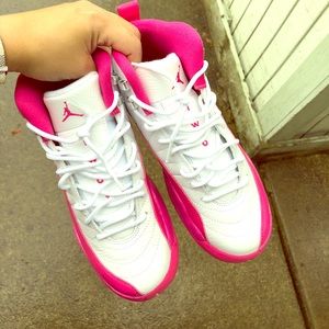 Jordan 12 size 5.5y brand new pink & white B-grade