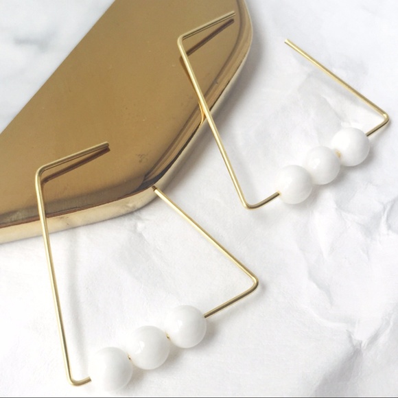 Original Design Handmade Brass Wire Earrings - Picture 3 of 4