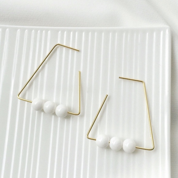 Original Design Handmade Brass Wire Earrings - Picture 2 of 4