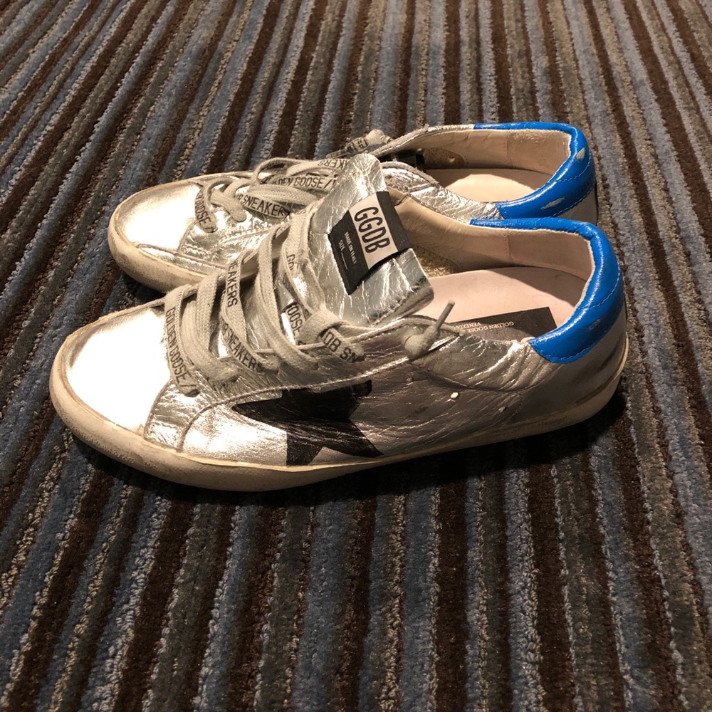 Golden Goose metallic silver