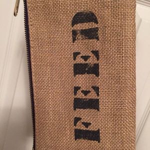 Altar'd State burlap zip bag - NWOT - BUNDLE ME