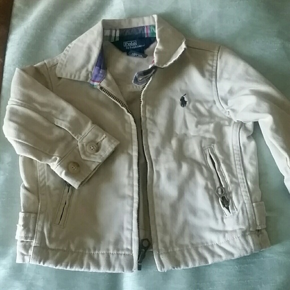 Polo Ralph Lauren Khaki Zip Baby Jacket 9m