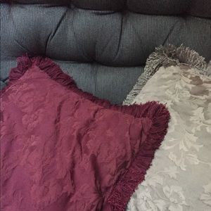 2 17” square decorative pillows
