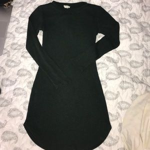 Green sweater dress