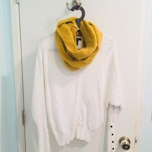 Yellow Wool Neck Infinity Scarf