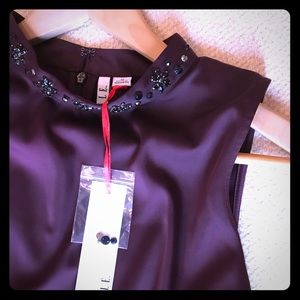 Plum colored Holiday party top.