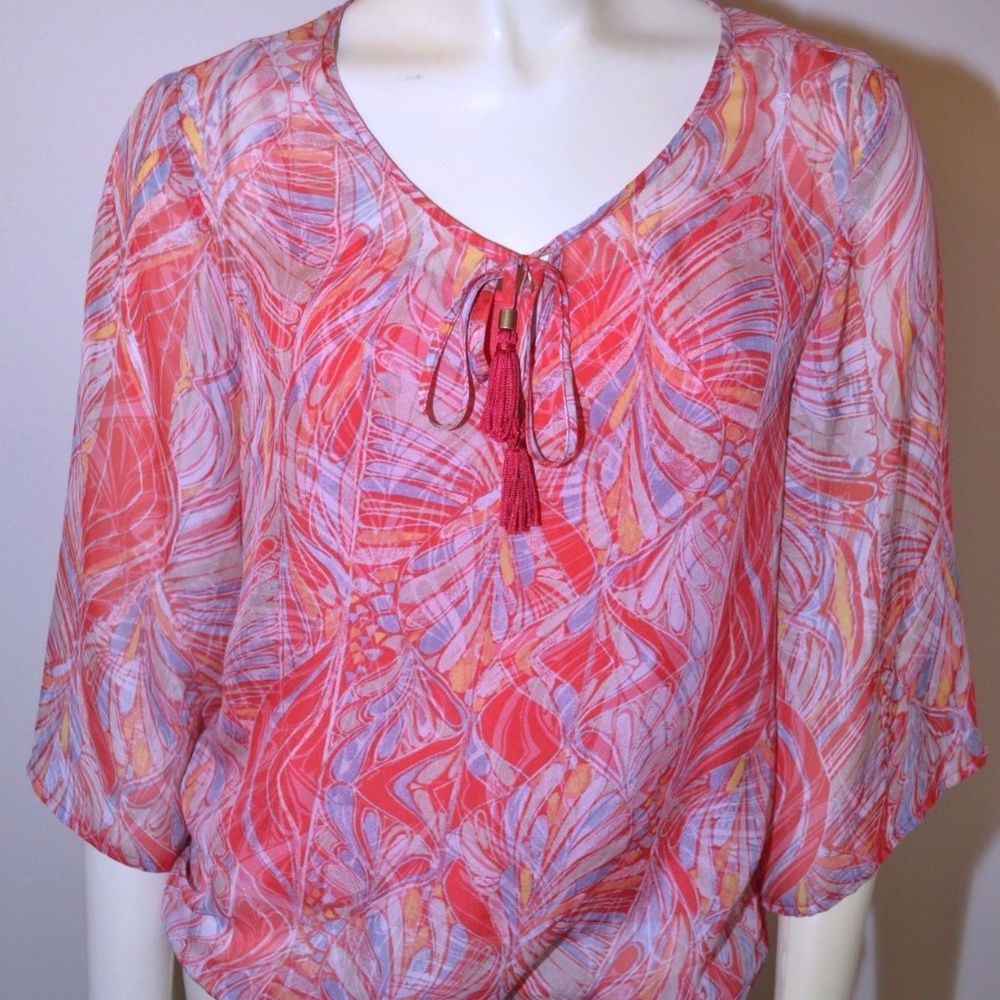 XS X-Small Anthropologie Ella Moss Red 2pc SILK