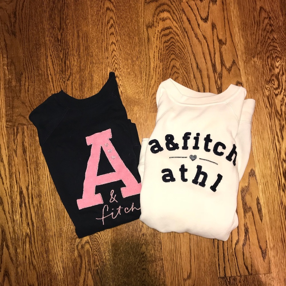 Two Abercrombie Kids crew neck sweatshirts