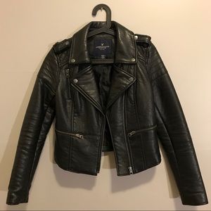 SOLD XS Faux Leather American Eagle Moto Jacket