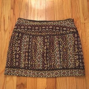 Beautiful UO Ecote gold embellished miniskirt sz2