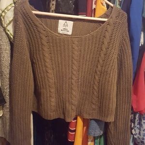 Slouchy cropped sweater