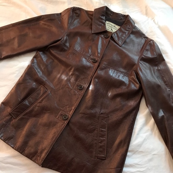 Vintage 1990s Leather Jacket from Eddie Bauer - Picture 1 of 6