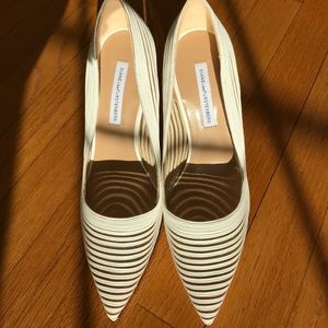 Diane von Furstenberg Bridgette High Heels, White