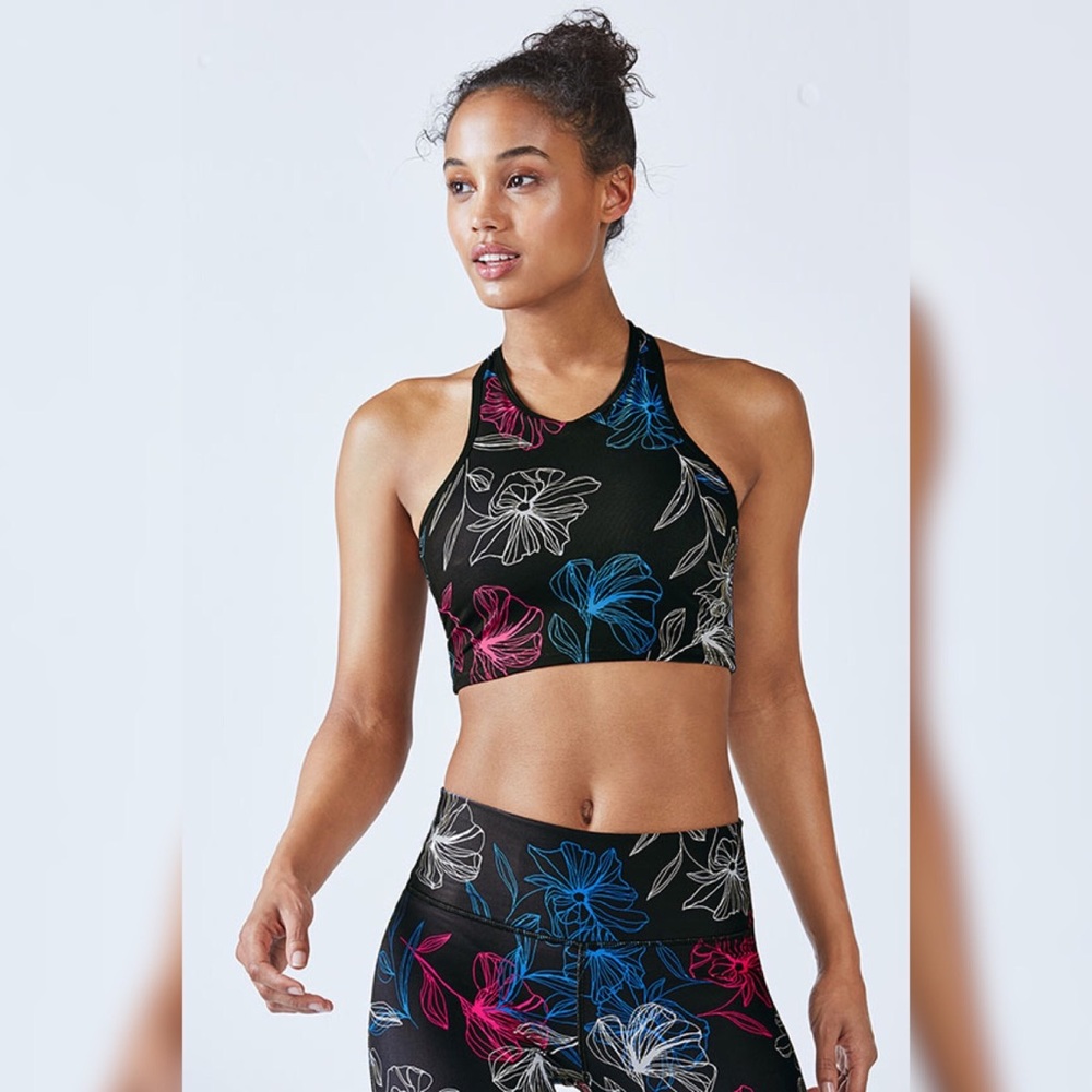 Fabletics Clara Sports Bra with Floral Pattern