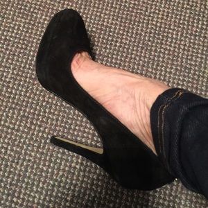 Michael Kors Black Suede Platforms