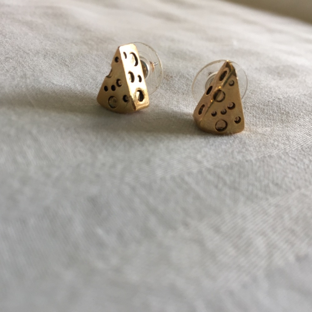 Betsy Johnson Cheese Slice earrings