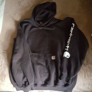 mens size medium brown carhartt hoodie
