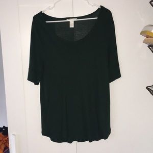 H&M Basics Dark Green T-shirt Size Large