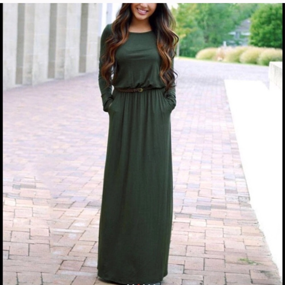 Dark Green Maxi Dress
