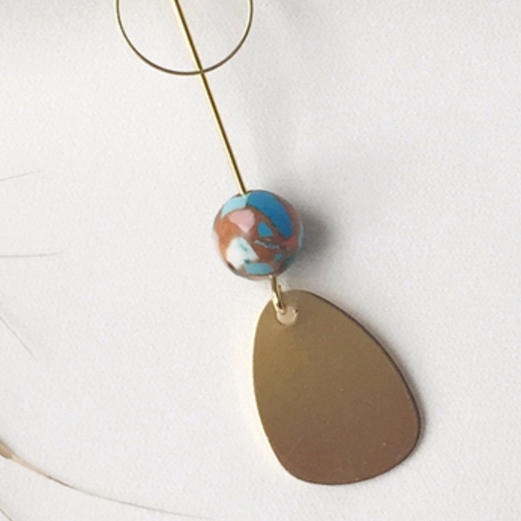 Original Design Handmade Brass Wire Earrings - Picture 5 of 7