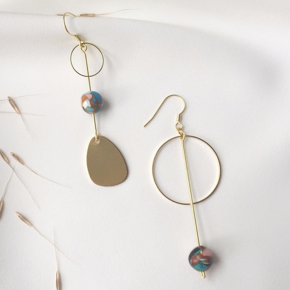 Original Design Handmade Brass Wire Earrings - Picture 7 of 7