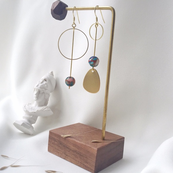 Original Design Handmade Brass Wire Earrings - Picture 4 of 7