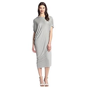 NWT Whim Draped Midi Dress in Beige, Size Medium