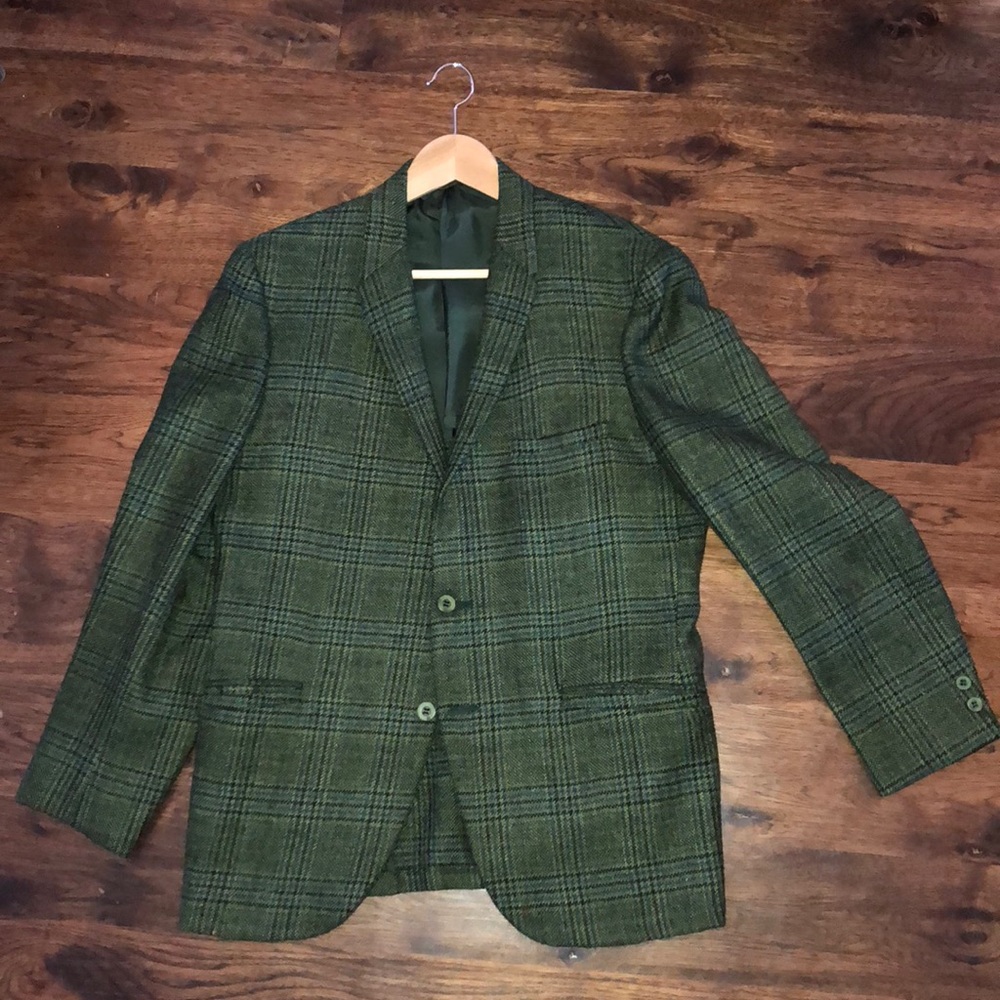 1960/1970 SUPREME emerald plaid sport coat Vintage