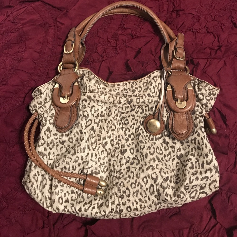 Jessica Simpson leopard print handbag
