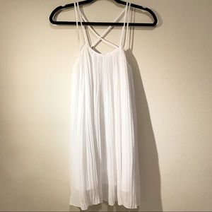 white BCBG dress