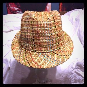 Multi Colored Hemp Fedora Hat