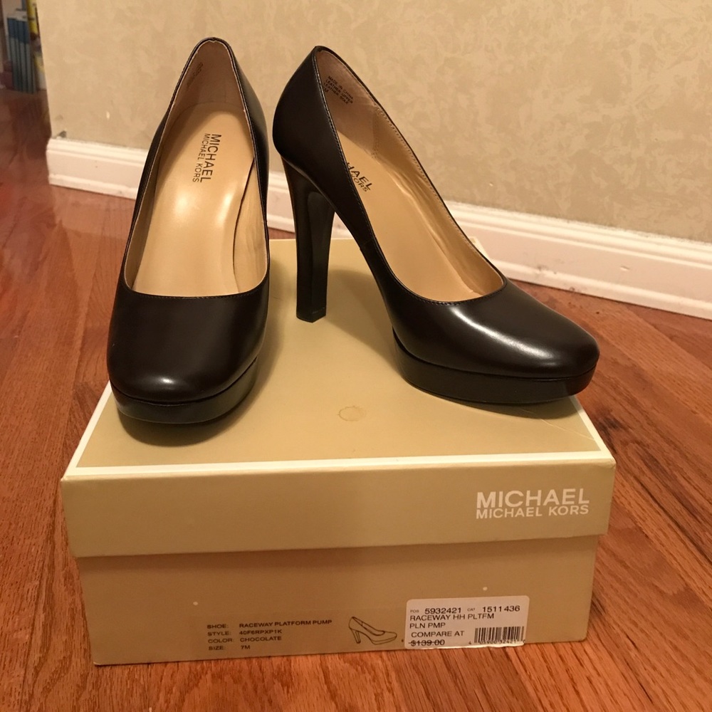 Michael Kors Raceway Platform Pump (Chocolate) - image 1